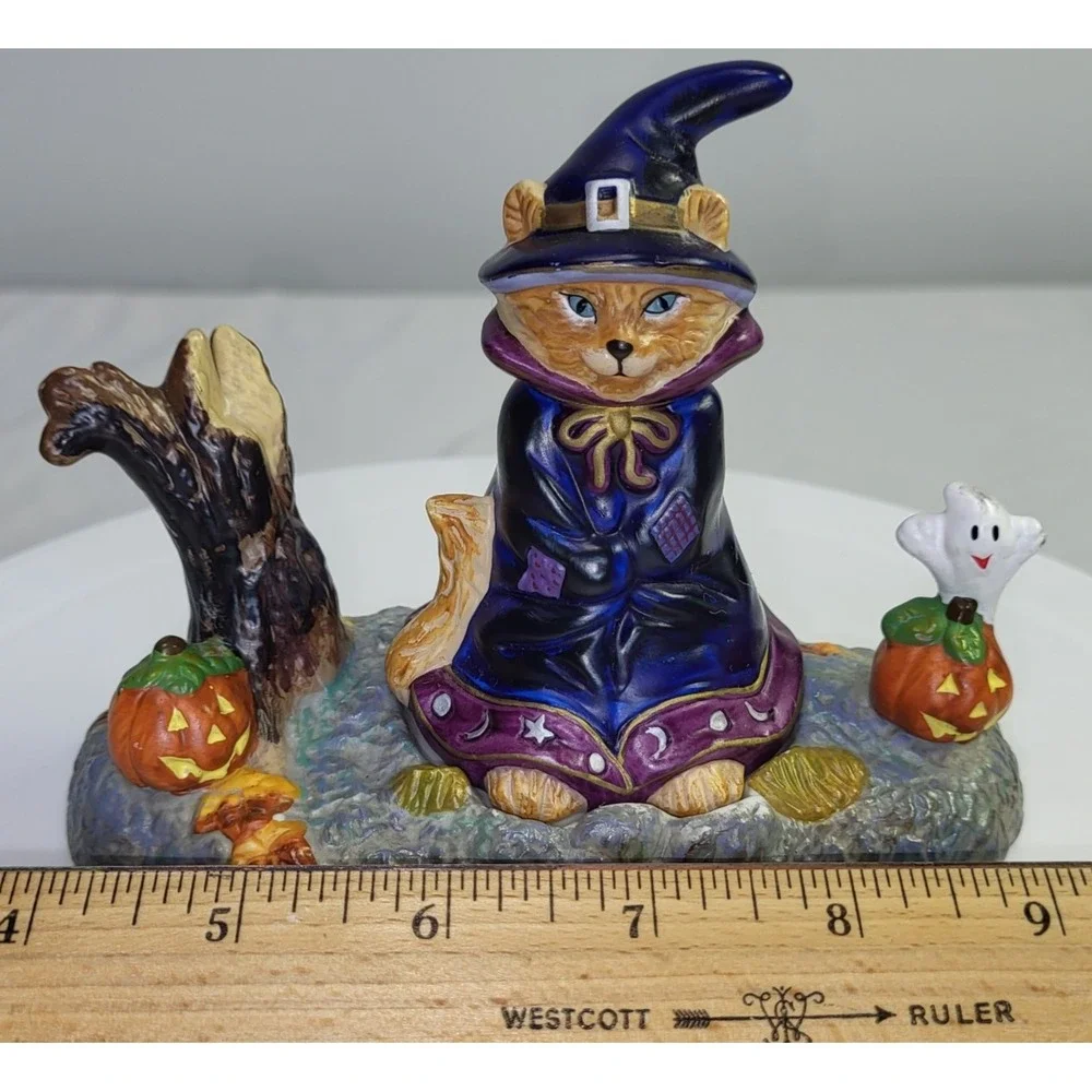 Partylite Abracadandle Halloween Wizard Cat Tea Light Candle Holder Snuffer